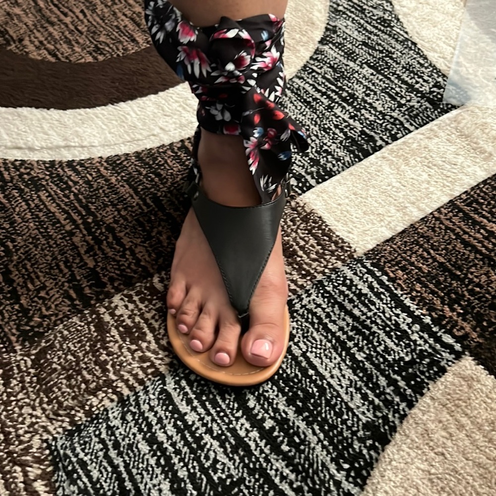 Women’s Ana sailor floral tie gladiator Sandals